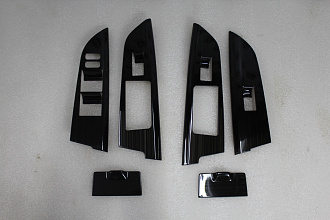 Накладки Land Cruiser 200 на стеклоподъёмник , сталь , тёмный хром