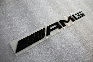 Надпись AMG черная (3D), стиль 2015 + , пластик