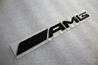 Надпись AMG черная (3D), стиль 2015 + , пластик
