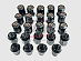 Гайки колёсные FUEL M12*1,5 24 штуки , чёрные