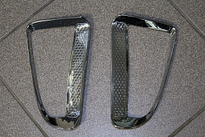 Тюнинг для Накладки Prius 30 на бампер вокруг повтора 2012+ , хром , стиль 2