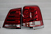 Стопы Land Cruiser 200 дизайн LX 570 2012 , красно-белые+хром 