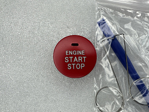 Накладка на кнопку Engine Start Stop , красная под подсветку