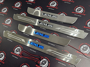 Тюнинг для Накладки RX 330 / Harrier 30 на пороги дверей с подсветкой