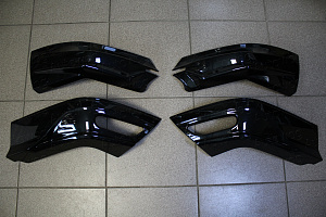 Тюнинг для Клыки передние и задние X-Trail 32 дизайн Impul , чёрный металлик