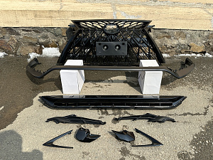 Тюнинг для Губа передняя с решеткой RX 350 / RX 200t / RX 450H 2016 +, дизайн TRD , чёрная