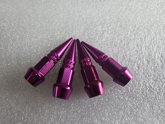 Колпачки на ниппеля Пуля-карандаш, фиолетовые