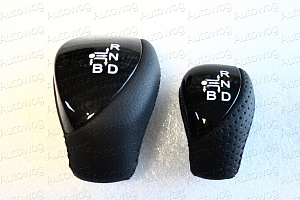 Тюнинг для Ручка Prius 30 на автомат, черный лак , перфорированная , маленькая , версия 2