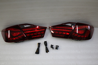 Стопы Camry V50 2012 - 2014 красные , динамические 