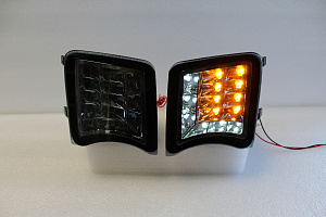 Тюнинг для Повторы в бампер + габариты Prius 30 2009 - 2011 диодные, дымчатые 