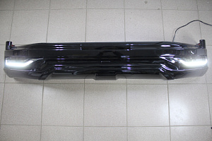 Тюнинг для Губа передняя Land Cruiser 200 2016 +, Modellista c ходовыми огнями, черная