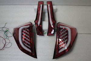 Тюнинг для Стопы Fit 2013 +, красно - белые ,  диодные 