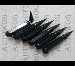 Гайки колёсные M12*1.5 чёрные длина 14см. карандаш