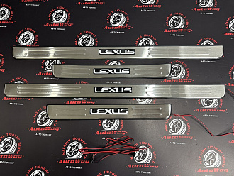 Накладки RX 350 / RX 270 / RX 450H 09-14 г. на пороги дверей , стиль 1 