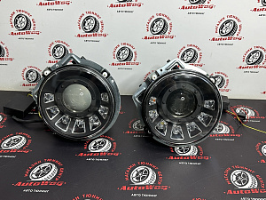 Тюнинг для Фары Merсedes G-class W463 / G63 / G65 1992-2008г. черные , дизайн Mansory