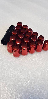 Гайки колёсные TopFit красные М12*1.5 ,7-гран. 20+1