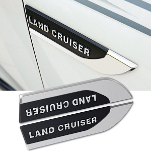 Тюнинг для Эмблемы боковые на крылья Land Cruiser с надписью Land Cruiser , 2 шт