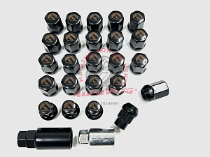 Гайки колёсные FUEL M12*1,5 24 штуки , чёрные