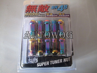 Гайки колёсные MUTEKI M 12*P1.25 хамелион 20шт.