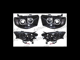 Фары L 200 / Triton 2005г.- черные, Eagle eyes