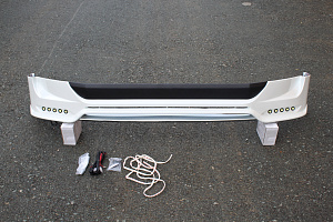 Тюнинг для Губа передняя Prado 150 2018 +, JAOS с ходовыми огнями, белый перламутр