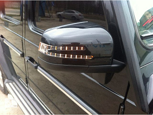 Тюнинг для Зеркала Mercedes G-class W463 / G65 / G63 дизайн 2012 +, черные 