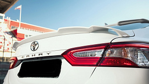 Тюнинг для Спойлер Camry V70 на багажник , стиль 2 , белый перламутр