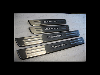 Накладки Camry V50 / V55 на пороги дверей , стиль 2