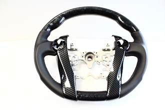 Накладки Prius 30 / Prius 40 / Prius A / Aqua на руль, карбон , под 2 кнопки. 
