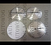 Наклейка на колпачки, для дисков 56мм VOSSEN серебро