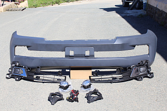 Бампер передний Land Cruiser 200 в стиле 2016 +, под покраску