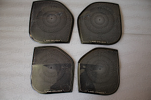 Тюнинг для Накладки Land Cruiser 200 на динамики дверей , темный хром