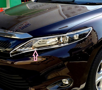 Накладки Harrier 60 на фары , хром