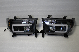 Тюнинг для Фары Tundra 2007 +, черные, стиль 2 