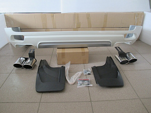 Тюнинг для Губа задняя Prado 150 Double Eight белый перламутр + насадки 