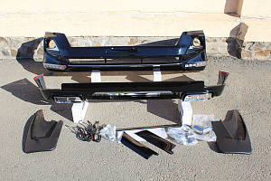 Тюнинг для Обвес на Prado 150 2014 +, Modellista, с ходовыми огнями, версия 2, черный