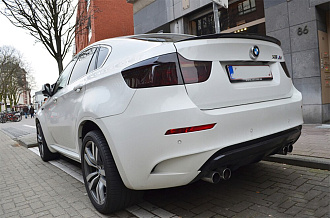 Спойлер BMW X6 E71 2007 - 2014 , на крышу багажника , чёрный , стиль 2