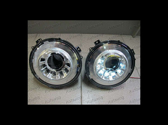 Фары Merсedes G-class W463 / G63 / G65 биксенон дизайн Mansory, хром