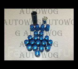 Гайки колёсные RAYS MSG синие 12*1.5  16г.+ 4 сек,+2 ключа, 