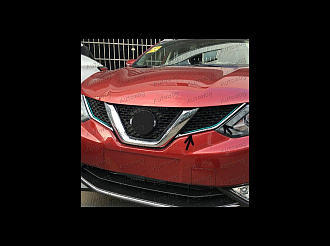 Накладки Qashqai j11 2014+ на решетку, хром