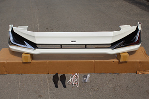 Тюнинг для Губа передняя Prado 150 2018 +, Modellista белый перламутр