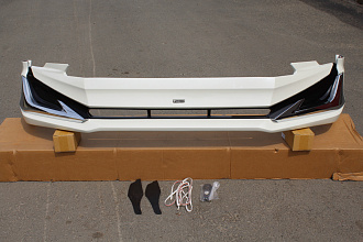 Губа передняя Prado 150 2018 +, Modellista белый перламутр