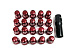 Гайки колёсные TopFit красные M12*1,25 ,7-гран. 20+1