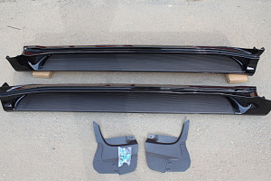 Тюнинг для Пороги Prado 150 стандарт , черные , чёрная площадка