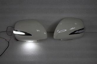 Корпуса зеркал - белые Prado 120 / GX 470 / Surf 215 стиль 2 