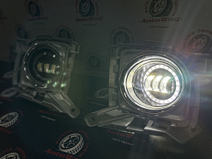 Тюнинг для Туманки Land Cruiser 200 2012 - 2015 стиль Sport Luxury , тёмные , диодные