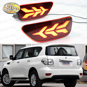 Тюнинг для Стопы дополнительные Patrol Y62 в бампер задний, стиль 2 , бегающий 