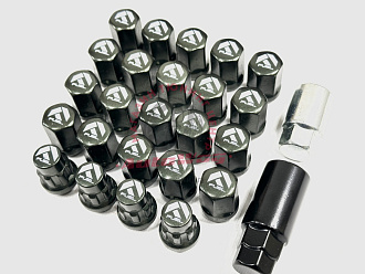 Гайки колёсные FUEL M12*1,5 24 штуки , темный хром