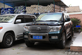 Дефлектор капота Land Cruiser 200 2008 - 2015 , с подсветкой