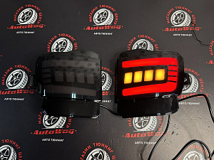 Тюнинг для Стопы (задние фонари в бампер) Land Cruiser 200 2016+, черные